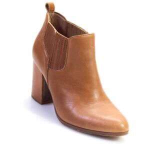 NWT Kelsi Dagger Brooklyn West Leather Ankle Bootie Sienna Brown Women's Size 7